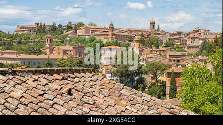 Perugia - der Blick nach Norden - Westen Teil der Altstadt. Stockfoto