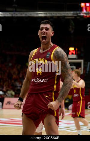 Willy Hernangomez vom spanischen Team, das während des Spiels zwischen Finnland und Spanien beim FIBA Olympic Qualifying Tournament Spanien 2024 Group phas in Aktion war Stockfoto