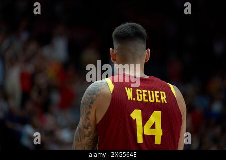 Willy Hernangomez vom spanischen Team, das während des Spiels zwischen Finnland und Spanien beim FIBA Olympic Qualifying Tournament Spanien 2024 Group phas in Aktion war Stockfoto