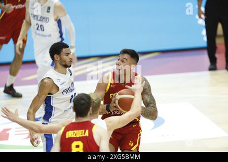 VALENCIA, SPANIEN, 6. Juli 2024, Willy Hernangmez aus Spanien während des Olympischen Qualifikationsturniers der FIBA gegen den Libanon, Credit Eduardo Ripoll. Stockfoto