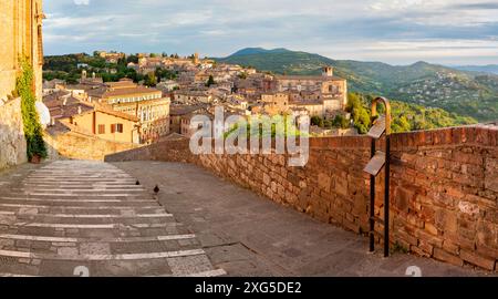 Perugia - der Blick nach Norden - Westen Teil der Altstadt. Stockfoto