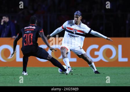 Sao Paulo, Brasilien. Juli 2024. SP - SAO PAULO - 07/06/2024 - BRASILIANER A 2024, SAO PAULO x BRAGANTINO - Sao Paulo Spieler während eines Spiels gegen Bragantino im Morumbi Stadion für die brasilianische A 2024 Meisterschaft. Foto: Marcello Zambrana/AGIF Credit: AGIF/Alamy Live News Stockfoto