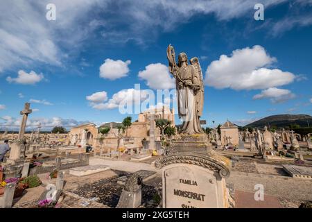 Friedhof Llucmajor, Mallorca, Balearen, Spanien Stockfoto
