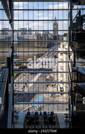 Big Ben vom Hotel Park Plaza Westminster Bridge, London, England, Großbritannien Stockfoto