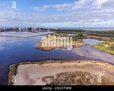 SA Vall Salzsee, Colonia de Sant Jordi, ses Salines, Mallorca, Balearen, Spanien Stockfoto