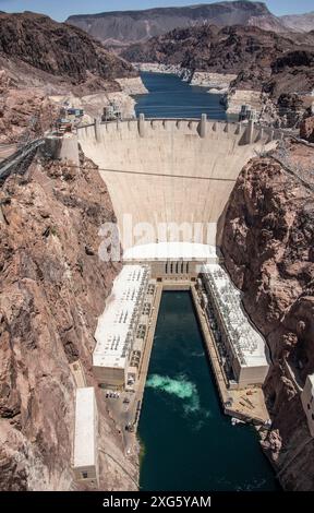 Der berühmte Hoover Dam in der Nähe von Las Vegas, USA Stockfoto