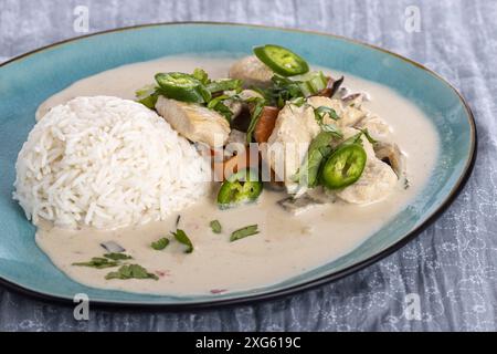 Thai Chickencurry mit Reis Stockfoto