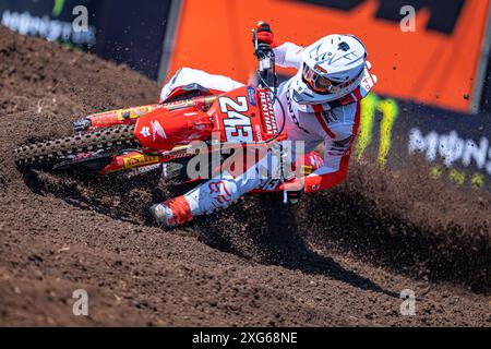 Motocross World Championship-Runde 12-MXGP von Lombok-7 Luglio 2024-MXGP Class-Tim Gajser-Team HRC während der MXGP von Lombok, Motocross-Rennen in Indonesien, 07. Juli 2024 Stockfoto