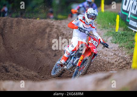 Motocross World Championship-Runde 12-MXGP von Lombok-7 Luglio 2024-MXGP Class-Tim Gajser-Team HRC während der MXGP von Lombok, Motocross-Rennen in Indonesien, 07. Juli 2024 Stockfoto