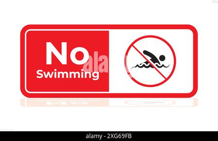 Kein Schwimmzeichen. Vektor. Stock Vektor