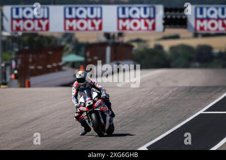 Hohenstein Ernstthal, Deutschland. Juli 2024. Qualifikation für den MotoGP Liqui Moly Motorrad Grand Prix Deutschland auf dem Sachsenring Circuit. Juli 06 2024 im Bild: Raul Fernandez Clasificacion del Gran Premio Liqui Moly Motorrad de MotoGP de Alemania en el Circuito de Sachsenring, 06 de Julio de 2024 POOL/MotoGP.com/Cordon Pressebilder sind nur für redaktionelle Zwecke bestimmt. Obligatorischer Vermerk: © MotoGP.com Credit: CORDON PRESS/Alamy Live News Stockfoto