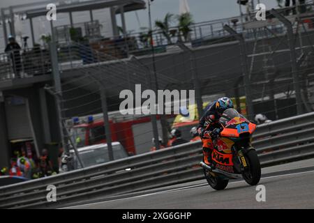 Hohenstein Ernstthal, Deutschland. Juli 2024. Qualifikation für den MotoGP Liqui Moly Motorrad Grand Prix Deutschland auf dem Sachsenring Circuit. Juli 2024 im Bild: Moto2™ Celestino Vietti Clasificacion del Gran Premio Liqui Moly Motorrad de MotoGP de Alemania en el Circuito de Sachsenring, 06 de Julio de 2024 POOL/MotoGP.com/Cordon die Pressebilder sind nur für redaktionelle Zwecke bestimmt. Obligatorischer Vermerk: © MotoGP.com Credit: CORDON PRESS/Alamy Live News Stockfoto