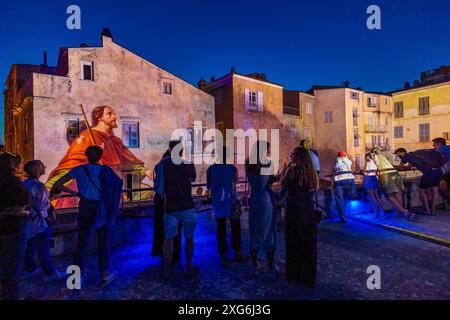 FRANKREICH, CORSE-DU-SUD(2A) BONIFACIO, FESTI LUMI Stockfoto