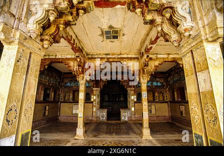 Palastviertel. Taragarh Fort (16. Jahrhundert). Bundi. Vindhya Mountains. Rajasthan. Indien. Stockfoto