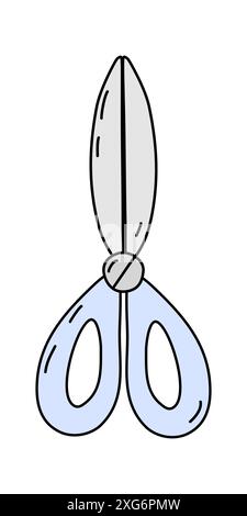 Küchenschere Symbol-Vorlage, Doodle-Stil Vektor-Illustration Stock Vektor