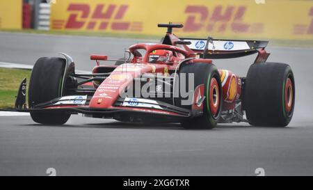 Grand Prix 2024 von Großbritannien, Silverstone, F1, Formel 1, Silverstone Racing Circuit, F1 GP 2024, Grand Prix, Rennwagen, Ferrari, Stockfoto