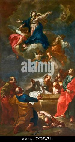 Assunzione di Maria - olio su tela - Sante Cattaneo - XVIII secolo - Sellero (Bs) chiesa di S. Maria Assunta Stockfoto