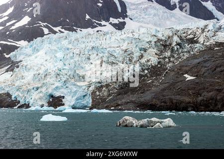 Drygalski Fjord, Südgeorgien, Sonntag, 26. November 2023. Foto: David Rowland / One-Image.com Stockfoto