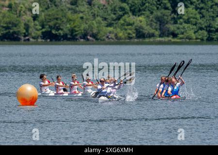 Zamora, Zamora, Spanien. Juli 2024. Lago de Sanabria (06.07.2024) - FRAUENMANNSCHAFTEN. (Kreditbild: © Oscar Manuel Sanchez/ZUMA Press Wire) NUR REDAKTIONELLE VERWENDUNG! Nicht für kommerzielle ZWECKE! Stockfoto