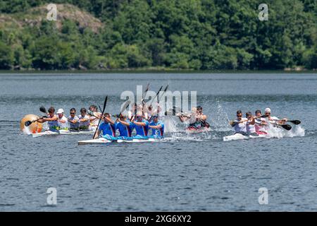 Zamora, Zamora, Spanien. Juli 2024. Lago de Sanabria (06.07.2024) - HERRENMANNSCHAFT. (Kreditbild: © Oscar Manuel Sanchez/ZUMA Press Wire) NUR REDAKTIONELLE VERWENDUNG! Nicht für kommerzielle ZWECKE! Stockfoto