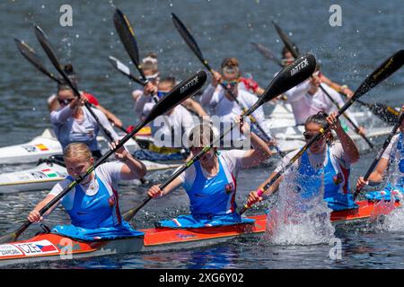 Zamora, Zamora, Spanien. Juli 2024. Lago de Sanabria (06.07.2024) - TSCHECHISCHE FRAUENTEAM. (Kreditbild: © Oscar Manuel Sanchez/ZUMA Press Wire) NUR REDAKTIONELLE VERWENDUNG! Nicht für kommerzielle ZWECKE! Stockfoto