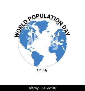 World Population Day Creative Concept Banner, Poster, Social Media Post, Hintergrund, Vorlage und Logos Vektor Illustration EPS 10 Stock Vektor