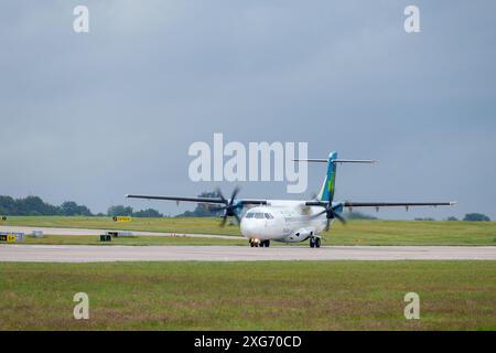 Aer Lingus ATR72-600 am internationalen Flughafen Manchester Stockfoto