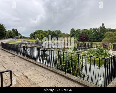 Eine allgemeine Ansicht des Eingangs des Pontefract Crematoriums, vor der Beerdigung von Rob CBE Burrow im Pontefract Crematorium, Pontefract, Vereinigtes Königreich, 7. Juli 2024 (Foto: Mark Cosgrove/News Images) in Pontefract, Vereinigtes Königreich am 7. Juli 2024. (Foto: Mark Cosgrove/News Images/SIPA USA) Stockfoto