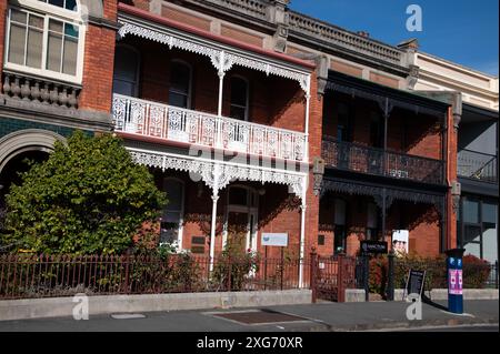 Justizbehörde der Gemeinschaft für Korrekturen in Cameron Street, Launceston, Tasmanien, Australien. Es ist in viktorianischer Architektur mit aufwendigen W Stockfoto