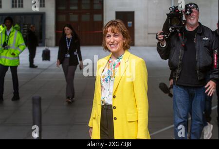 London, England, Großbritannien. Juli 2024. VICTORIA ATKINS verlässt die BBC, nachdem sie am Sonntag in der Laura Kuenssberg Show zu sehen war. (Kreditbild: © Tayfun Salci/ZUMA Press Wire) NUR REDAKTIONELLE VERWENDUNG! Nicht für kommerzielle ZWECKE! Stockfoto