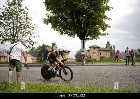 Brescia, Italien. Juli 2024. Kopecky Lotte (Team SD Worx) während der 1. Etappe der Giro d'Italia Women, Tudor ITT von Brescia nach Brescia, Italien - Sonntag, 07. Juli 2024. Sport - Radfahren. (Foto: Marco Alpozzi/LaPresse) Credit: LaPresse/Alamy Live News Stockfoto