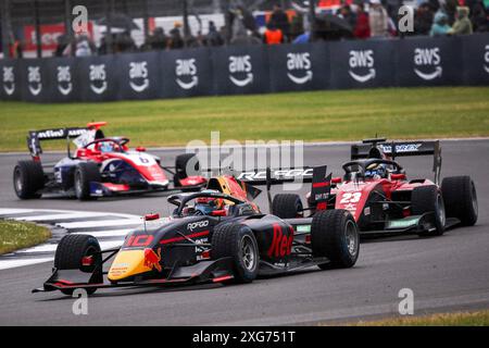 10 GOETHE Oliver (ger), Campos Racing, Dallara F3 2019, Action während der 7. Runde der FIA Formel-3-Meisterschaft 2024 vom 5. Bis 7. Juli 2024 auf dem Silverstone Circuit, in Silverstone, Großbritannien - Foto Eric Alonso / DPPI Stockfoto