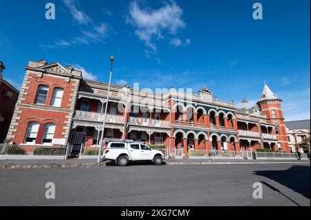 Justizbehörde der Gemeinschaft für Korrekturen in Cameron Street, Launceston, Tasmanien, Australien. Es ist in viktorianischer Architektur mit aufwendigen W Stockfoto