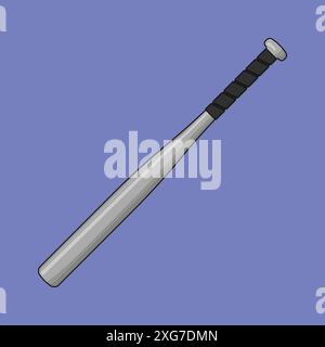 Baseballschläger-Symbol-Vektor. Aluminium-Baseball-Sportschläger-Illustration. Amerikanischer Baseball-Vektor Stock Vektor