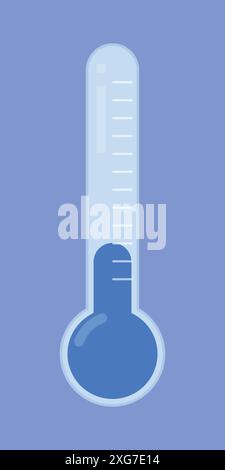 Symbolvektor für kalte Temperatur. Illustration für die Wintersaison. Kalte Schneetemperatur Stock Vektor