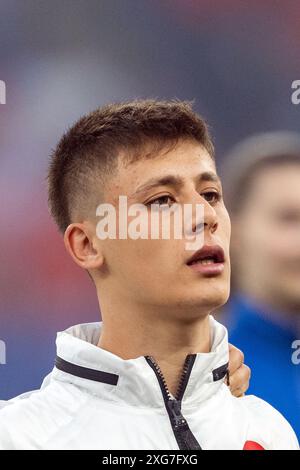 Berlin, Deutschland. Juli 2024. Arda Güler aus der Türkei war beim Viertelfinale der UEFA Euro 2024 zwischen den Niederlanden und Turkiye im Berliner Olympiastadion zu sehen. Quelle: Gonzales Photo/Alamy Live News Stockfoto