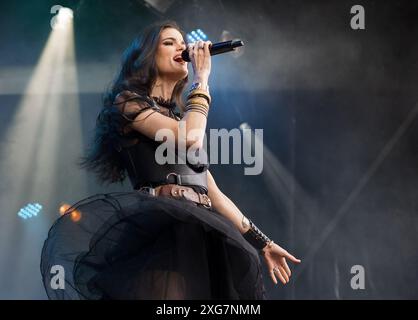 Knislinge, Schweden, 7. Juli 2024 VISIONS OF ATLANTIS Performing at Time to Rock Festival Credit: PEO Mšller/Alamy Live News Stockfoto