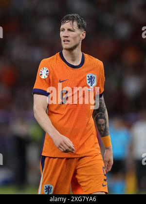 BERLIN, DEUTSCHLAND - 06. JULI: Wout Weghorst aus den Niederlanden beim Viertelfinale der UEFA EURO 2024 zwischen den Niederlanden und TŸrkiye im Olympiastadion am 06. Juli 2024 in Berlin. © diebilderwelt / Alamy Stock Stockfoto