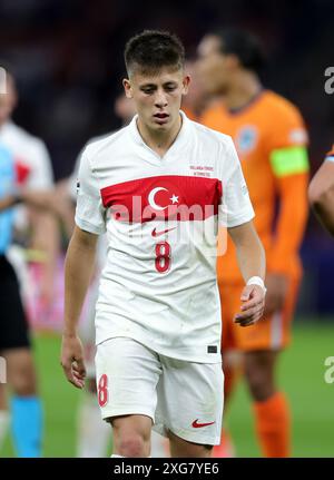 BERLIN, DEUTSCHLAND - 06. JULI: Arda GŸler aus Turkiye beim Viertelfinale der UEFA EURO 2024 zwischen den Niederlanden und TŸrkiye im Olympiastadion am 06. Juli 2024 in Berlin. © diebilderwelt / Alamy Stock Stockfoto