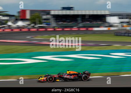 Silverstone (Towcester), Großbritannien, 07. Juli 2024, Max Verstappen beim britischen Grand Prix Credit: Christopher Neve/Alamy Live News Stockfoto