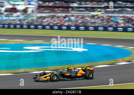 Silverstone (Towcester), Großbritannien, 07. Juli 2024, Lando Norris beim britischen Grand Prix Credit: Christopher Neve/Alamy Live News Stockfoto