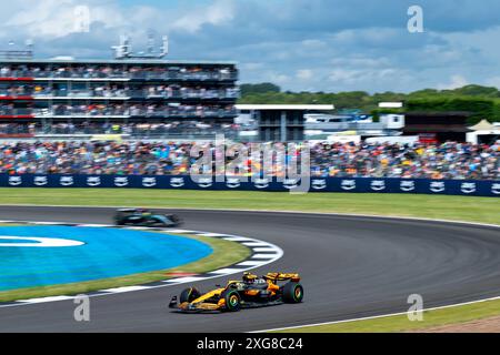 Silverstone (Towcester), Großbritannien, 07. Juli 2024, Lando Norris beim britischen Grand Prix Credit: Christopher Neve/Alamy Live News Stockfoto