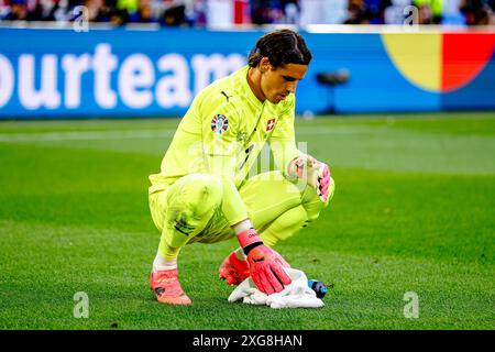 DÜSSELDORF, Düsseldorf Arena, 06-07-2024, Fußball-Europameisterschaft Euro2024, Achtelfinale Nr. 48 zwischen England und der Schweiz, Schweizer Torhüter Yann Sommer Credit: Pro Shots/Alamy Live News Stockfoto