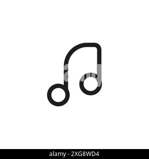 Musik, Noten, Lied, Melodie oder tune Flachbild vektor Symbol für musikalische Anwendungen und Webseiten Stock Vektor