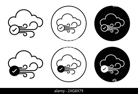 Clean Air-Symbol-Vektor-Logo-Set-Sammlung für Web-App-ui Stock Vektor