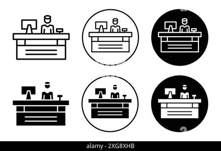 Sammlung des Symbols für Kassierertabelle Vektor-Logo für Web-App-ui Stock Vektor