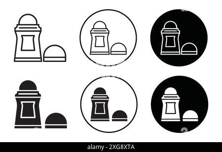 Deodorant Symbol Vektor Logo Set Sammlung für Web App ui Stock Vektor