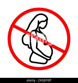 Sammlung von Logosätzen für verbotene schwangere Vektoren für Web-App-ui Stock Vektor