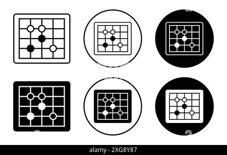 Go Game Icon Vektor Logo Set Sammlung für Web App ui Stock Vektor