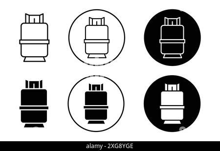 LPG-Symbol-Vektor-Logo-Set-Sammlung für Web-App-ui Stock Vektor